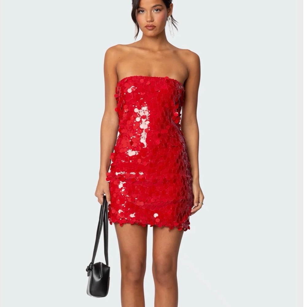 Samba Sequin Strapless Mini Dress NWT